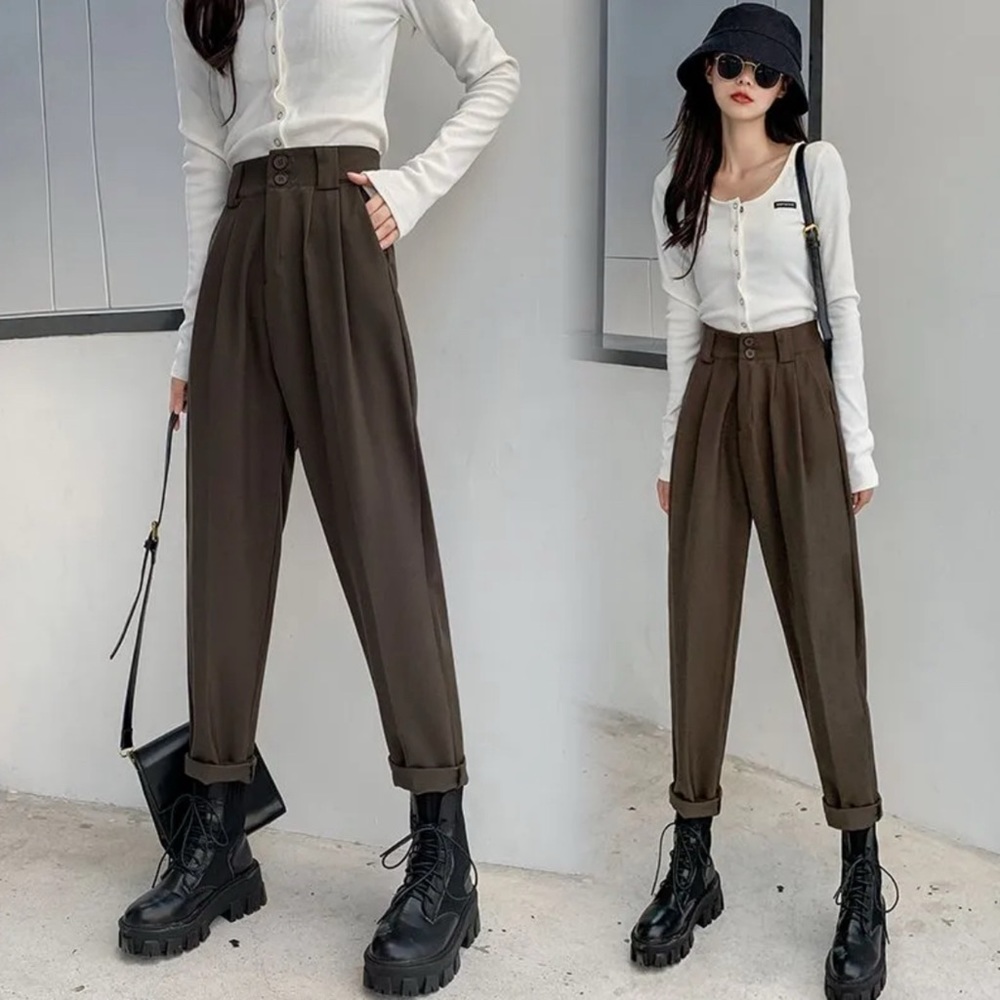 NWT Khaki High Waist Tapered Dress Pants